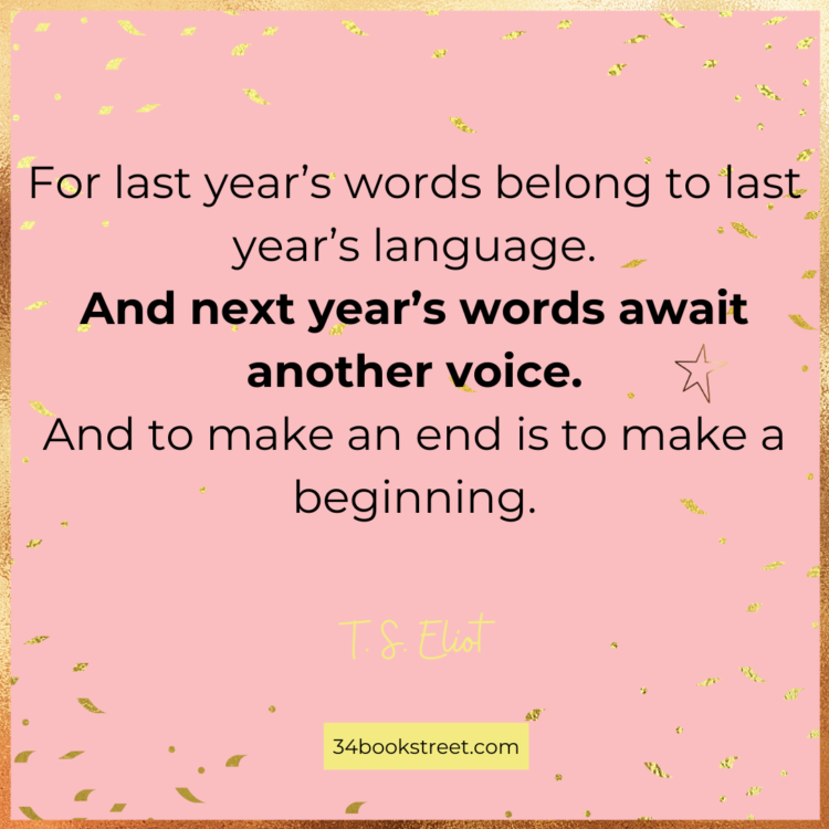 Words about the end of the year and the coming one. Every end is a new beginning.