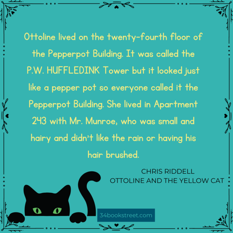 Outline of the Paperpott Building, a key setting in Ottoline and the Yellow Cat.