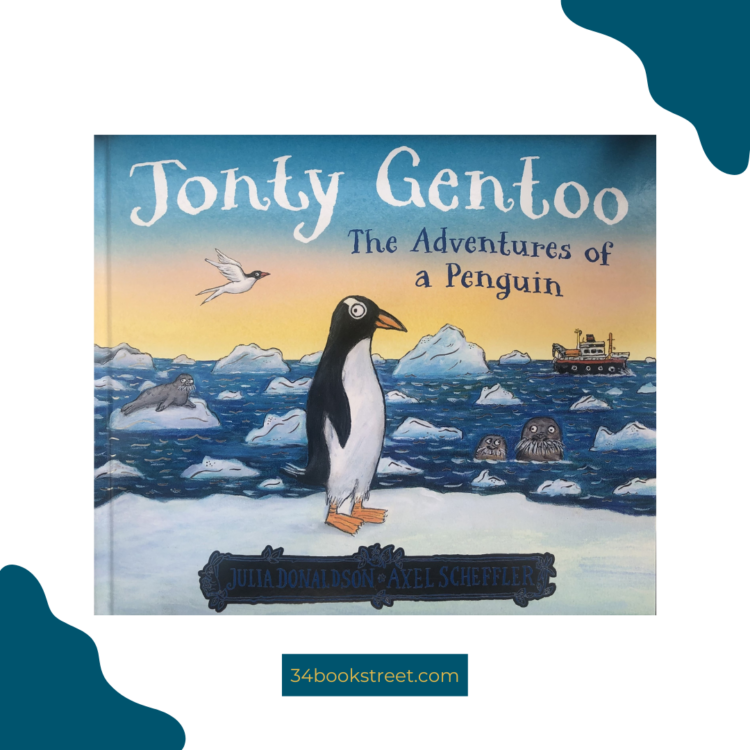 Cover image of "Jonty Gentoo The Adventure of Penguin," featuring Jonty the penguin embarking on a thrilling adventure.